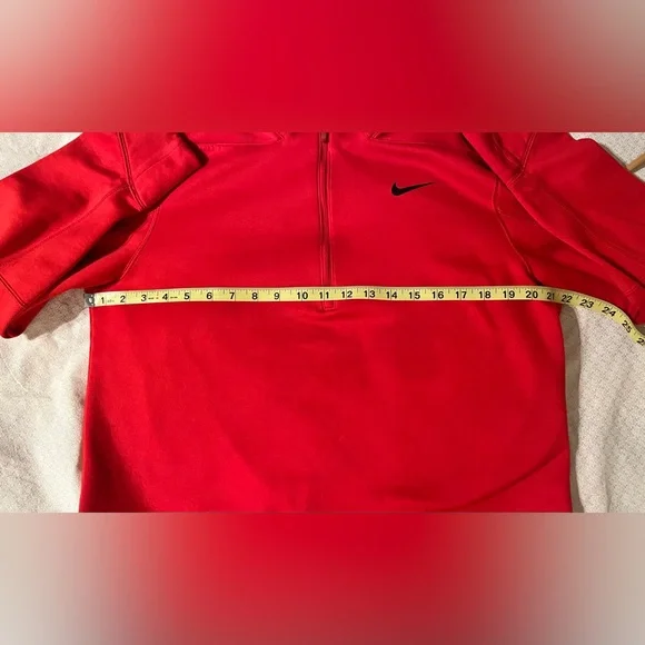 NIKE GOLF Red Quarter Zip Pullover sz M - Picture 6 of 9
